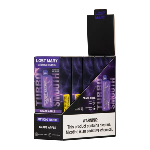 BUY 1 GET 1 FREE Grape Apple Lost Mary MT15000 Turbo | Vape Amazon India Lost Mary