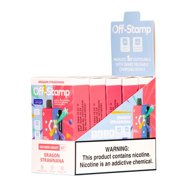 BUY 1 GET 1 FREE Dragon Strawnana Off Stamp SW16000 Kit | Vape Amazon India Off Stamp