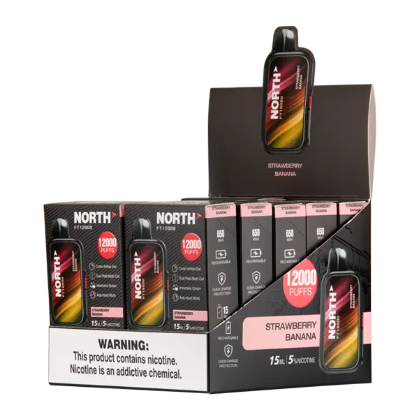 BUY 1 GET 1 FREE Strawberry Banana North FT12000 | Vape Amazon India North