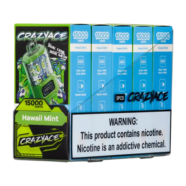 BUY 1 GET 1 FREE Hawaii Mint Crazy Ace B15000 | Vape Amazon India Crazy Ace