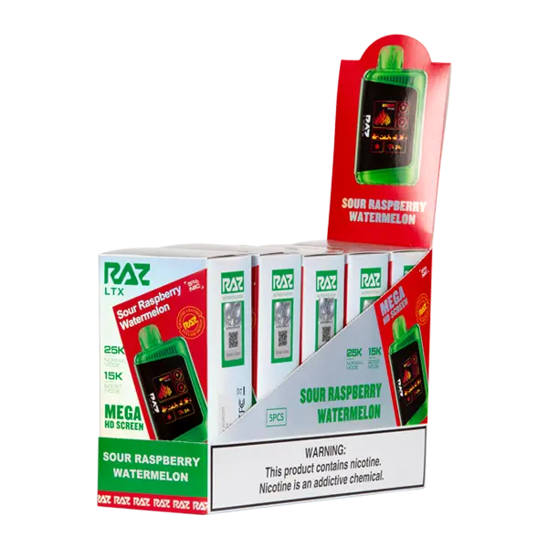 BUY 1 GET 1 FREE Sour Raspberry Watermelon RAZ LTX 25000 | Vape Amazon India RAZ