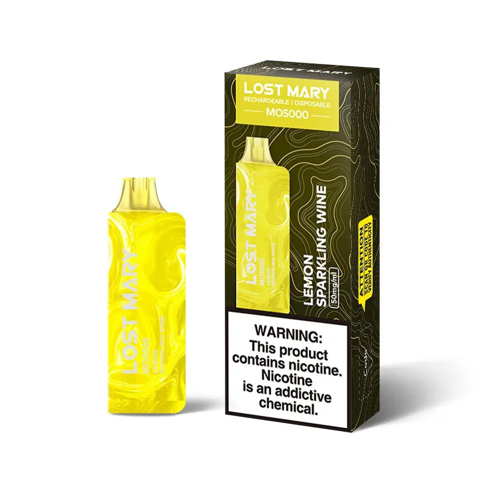 BUY 1 GET 1 FREE Lemon Sparkling Wine Lost Mary MO5000 | Vape Amazon India Lost Mary