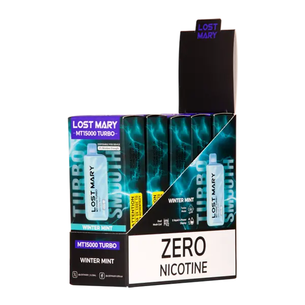 BUY 1 GET 1 FREE Winter Mint Lost Mary MT15000 Turbo (ZERO Nicotine) | Vape Amazon India Lost Mary
