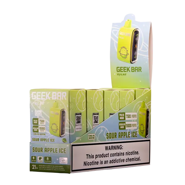 BUY 1 GET 1 FREE Sour Apple Ice Geek Bar Pulse | Vape Amazon India Geek Vape