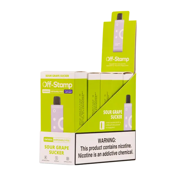 BUY 1 GET 1 FREE Sour Grape Sucker Off Stamp SW9000 Disposable | Vape Amazon India Off Stamp