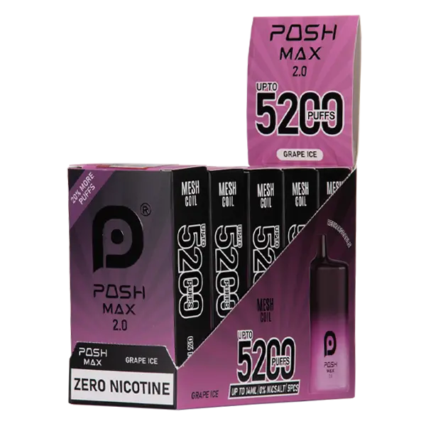 BUY 1 GET 1 FREE Grape Ice Posh Max 2.0 | Vape Amazon India Posh Disposables