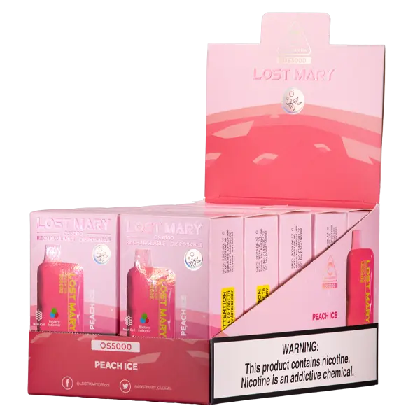 BUY 1 GET 1 FREE Peach Ice Lost Mary OS5000 | Vape Amazon India Lost Mary