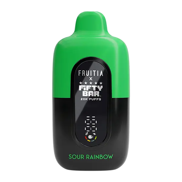 BUY 1 GET 1 FREE Sour Rainbow FRUITIA X Fifty Bar 20K | Vape Amazon India