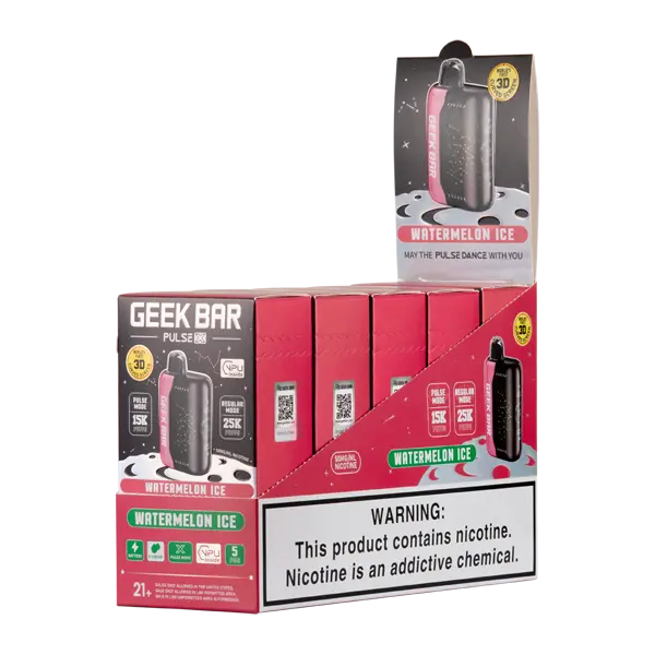 BUY 1 GET 1 FREE Watermelon Ice Geek Bar Pulse X 25k | Vape Amazon India Geek Vape