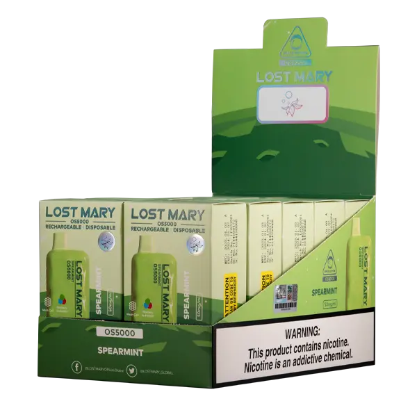 BUY 1 GET 1 FREE Spearmint Lost Mary OS5000 | Vape Amazon India Lost Mary