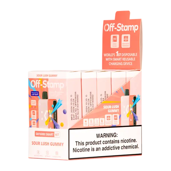 BUY 1 GET 1 FREE Sour Lush Gummy Off Stamp SW16000 Kit | Vape Amazon India Off Stamp
