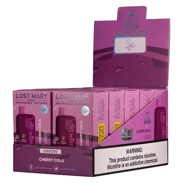 BUY 1 GET 1 FREE Cherry Cola Lost Mary OS5000 | Vape Amazon India Lost Mary