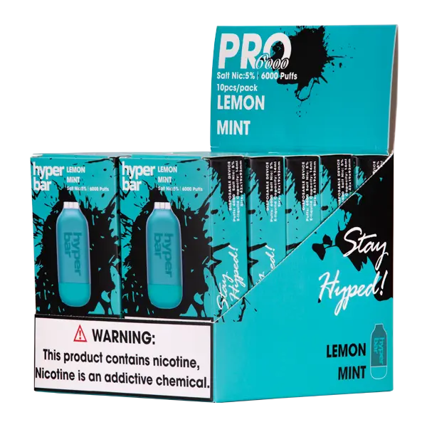 BUY 1 GET 1 FREE Lemon Mint Hyper Bar Pro 6000 | Vape Amazon India Hyper Bar