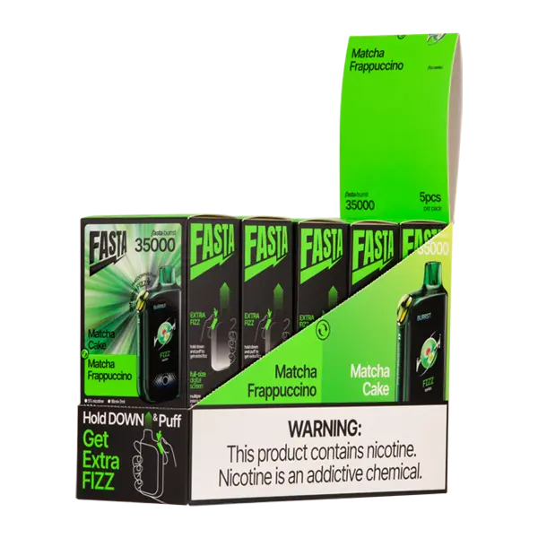BUY 1 GET 1 FREE Matcha Cake / Matcha Frappuccino FASTA Burrst 35000 | Vape Amazon India FASTA