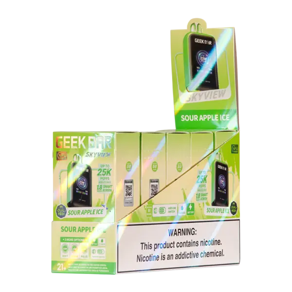 BUY 1 GET 1 FREE Sour Apple Ice Geek Bar SkyView 25k | Vape Amazon India Geek Vape