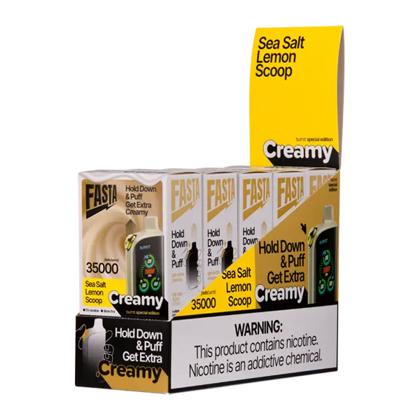 BUY 1 GET 1 FREE Sea Salt Lemon Scoop FASTA Burrst (Creamy Edition) | Vape Amazon India FASTA