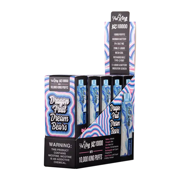 BUY 1 GET 1 FREE Dragonfruit Dream Bears Pod King XC10000 | Vape Amazon India Pod King